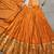 orange zari weaving work chanderi lehenga choli
