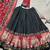 black tussar Silk Lehenga Choli with Patola Print & Foil Shine