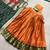 orange Paithani Jacquard silk blend Lehenga Choli with Weaving Zari Tassel Dupatta