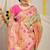 Mint green patola silk blend saree with blouse piece