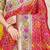 Red patola silk blend saree with blouse piece