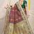 Wine patola silk blend saree with blouse piece
