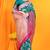 Teal banarasi silk blend saree with zari woven border