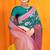 Teal banarasi silk blend saree with zari woven border