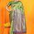 Light green banarasi silk blend saree with zari woven border