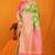 Light green banarasi silk blend saree with pink zari woven border