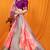 Light pink banarasi silk blend saree with pink zari woven border