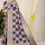 Navy blue banarasi silk blend saree with zari checkered weave