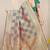 Teal banarasi silk blend saree with zari checkered weave
