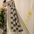 Black banarasi silk blend saree with zari checkered weave