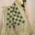 Bottle green banarasi silk blend saree with zari checkered weave