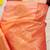 Light peach silk blend saree with rust orange zari border and circular motifs