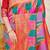 Multicolor patola silk blend saree with red zari border