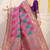 Multicolor patola silk blend saree with purple zari border