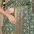Dark green woven banarasi silk blend saree with blouse piece
