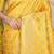 Yellow woven banarasi silk blend saree with blouse piece