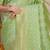 Light green woven banarasi silk blend saree with blouse piece