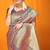 Teal banarasi silk blend saree with all-over floral jaal