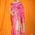 Rani pink banarasi silk blend saree with all-over floral jaal