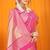 Rani pink banarasi silk blend saree with all-over floral jaal