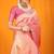Pink banarasi silk blend saree with all-over floral jaal