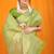 Parrot green banarasi silk blend saree with all-over floral jaal