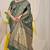 Dark green banarasi silk blend saree with all-over floral jaal