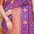Purple patola silk blend zari woven saree with blouse piece