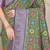 Olive green patola silk blend zari woven saree with blouse piece