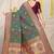Bottle green patola silk blend zari woven saree with blouse piece