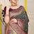 Bottle green patola silk blend zari woven saree with blouse piece