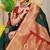 Bottle green silk blend kanjivaram saree with red zari border