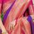 Purple silk blend kanjivaram saree with rani pink zari border