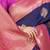 Navy blue silk blend kanjivaram saree with magenta zari border