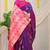 Purple silk blend saree with rich zari paisley weaving & magenta pink contrast border