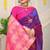 Purple silk blend saree with rich zari paisley weaving & magenta pink contrast border