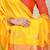 Yellow silk blend saree with rich zari paisley weaving & red contrast border