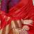 Red silk blend saree with rich zari paisley weaving & purple contrast border