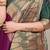 Wine silk blend saree with rich zari paisley weaving & dark green contrast border