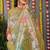 Mustard banarasi silk blend saree with multicolor floral zari weaving