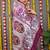 Wine banarasi silk blend saree with multicolor floral zari weaving