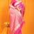 Rani pink banarasi silk blend saree with rich zari border & buttas