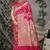 Rani pink patola silk blend saree with multicolour floral zari weaving
