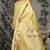 Lemon yellow patola silk blend saree with multicolour floral zari weaving