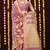 Mauve pink banarasi silk blend saree with rich gold zari weaving