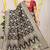 Black banarasi silk blend saree with all-over floral zari jaal work