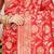 Red banarasi silk blend saree with all-over floral zari jaal work