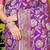 Purple banarasi silk blend saree with all-over floral zari jaal work