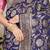 Navy blue banarasi silk blend saree with all-over floral zari jaal work