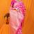 Rani pink banarasi silk blend saree with rich zari floral weaving